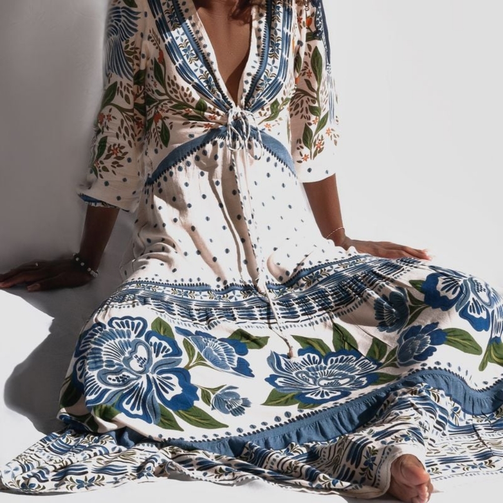 NWT FARM RIO | $280 Macaw Flight Maxi Dress - Picture 10 of 11